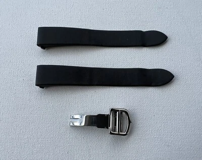 $339 • Buy CARTIER ROADSTER BLACK SATIN STRAP / BAND WITH CARTIER ROADSTER 16mm CLASP