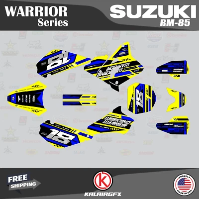 $49.99 • Buy Graphics Kit For Suzuki RM85 (2001-2023) RM 85 Warrior-Yellow