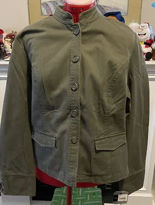 Mossimo Green Cropped Button Pockets Jacket Sz XL With Tags • $10