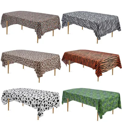 Leopard Zebra Cow Animal Printing Pattern Cover Party Tablecloths Decor Gift • £5.99