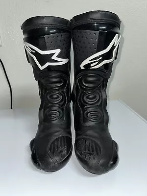 Alpinestar SVX Motorcycle Boots Size US 10.5 Motocross Black Men’s EUC • $125