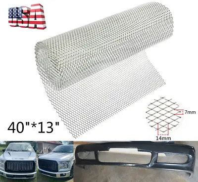 40 X13'' Universal Mesh Grill Cover Car Front Bumper Fender Hood Vent Grille Net • $17.76