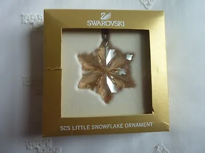 £35.99 • Buy Swarovski SCS Gold Little Star Snowflake 2014 Christmas Ornament Decoration New 