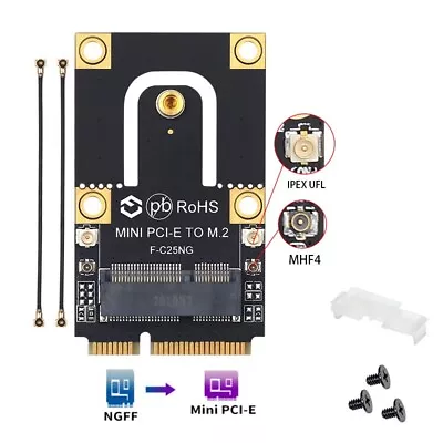 Mini PC PCI-E Converter Wifi Bluetooth Adapter For Intel Wifi 6 AX200 AX210 9260 • $6.99