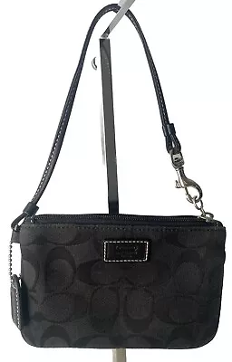 Coach Black Wristlet Baguette Small Handbag • $23.99