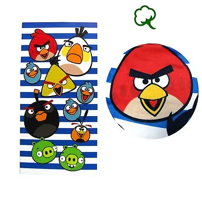 £20.70 • Buy Kids Cartoon Angry Birds Stripe 100% Cotton Bath / Beach Towel 70 X 130 Cm