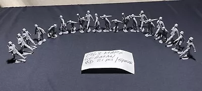 1963’s Marx  Toy Soldiers Gray German Soldier Lot Of 21 • $49.99
