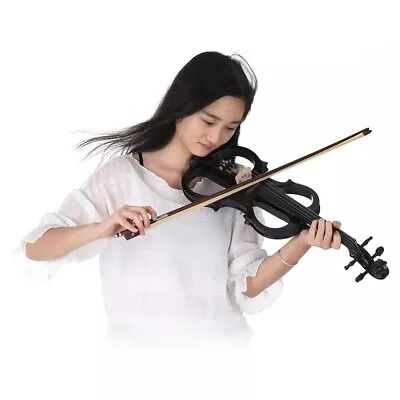 4/4  Electric Violin Black Includes Case Bow Rosin & Headphones • $150