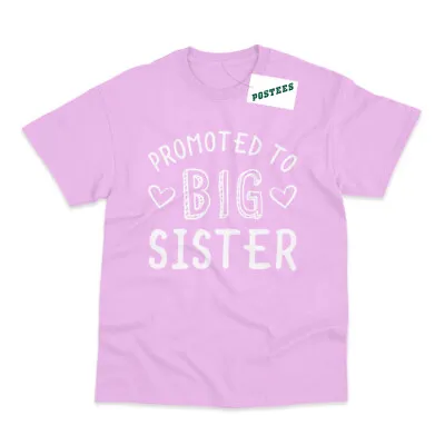 £6.95 • Buy Promoted To Big Sister Kids Printed Pregnancy Announcement T-Shirt