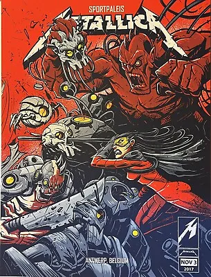 Metallica Rare Concert Poster Antwerp Belgium 2017 #47/320 • $299.99