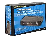 Dynex  (DXEHB4) 4-Ports 10Mbps External Ethernet Hub • $9.99