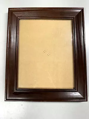 Vintage Solid Wood Picture Frame 10.5  X 12.5  - Dark Brown - With Glass • $39.95