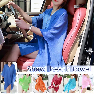 £6.83 • Buy Summer Chiffon Sun UV Protection Blouses Arm Sleeve Shawls Top Cape Shawl Womens