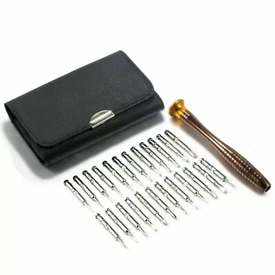 25 Mini Precision Screwdriver Set Repair Kit Tool Watch Phone Glasses Jewellers • £5.11