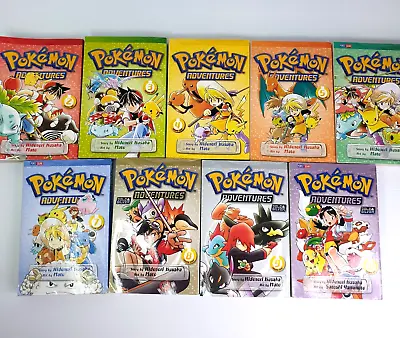 $74.95 • Buy Pokemon Adventures Volumes 2-10 9 Books, Story By Hidemori Kusaka, Art By Mato