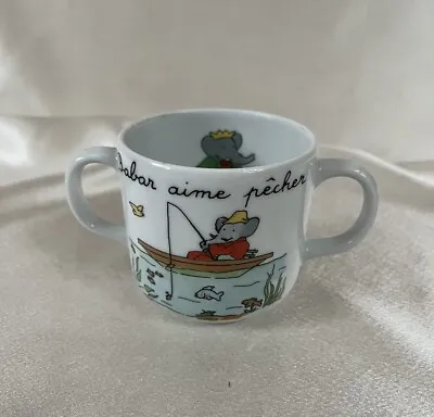 Babar The Elephant Haviland Limoges France Child 2-Handed Cup/Mug Signed 3”T 3”W • $79.90