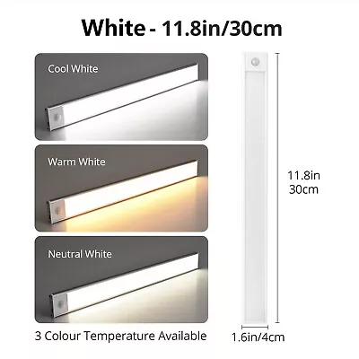 LED Motion Sensor Under Cabinet Closet Light Kitchen Lamp Strip USB Rechargeable • $21.83