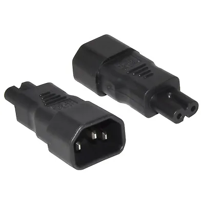 IEC C13/C14 To C7/C8 Kettle Lead To Fig Eight Figure 8 PC Laptop Cable Adapter • £2.92