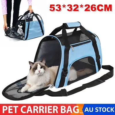 Pet Carrier Bag Portable Large Cat Dog Comfort Tote Travel Bag Airline Approved • $22.99