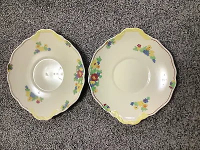 £12 • Buy Pair Of Vintage Royal Doulton MINDEN Eared Plates Cake Soup Good Used Condition