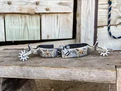 AJ Tack Stainless Steel Star Double Shooter Spur - Mens • $52.99