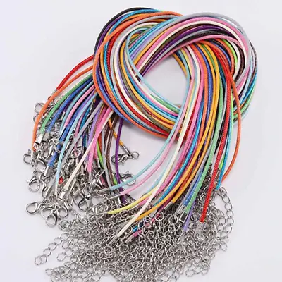 £3.69 • Buy High Quality Faux Leather Necklace Lobster Clasp Rope Cord String For Pendant