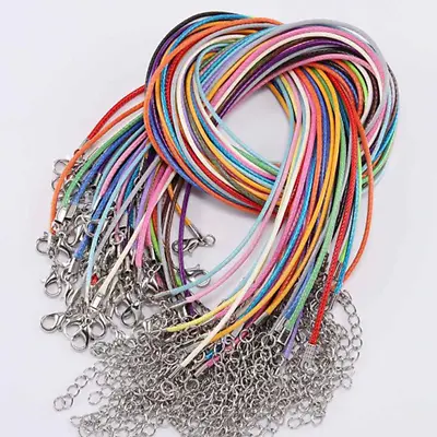 High Quality Faux Leather Necklace Lobster Clasp Rope Cord String For Pendant • £3.58