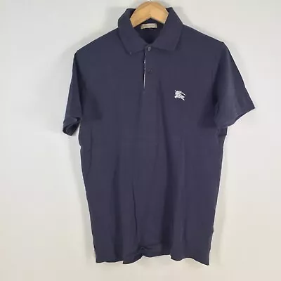 Burberry Brit Mens Polo Shirt Size S Navy Blue Short Sleeve Collar 079873 • $69.95