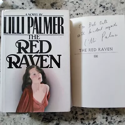 Lilli Palmer SIGNED 1978 Novel Red Raven Actress Writer Movies Hitchcock HC/DJ • $39