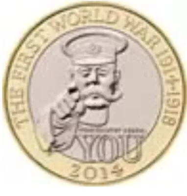 2014 £2 Coin Lord Kitchener Centenary Your Country Needs You Two Pounds Coin • £2.95