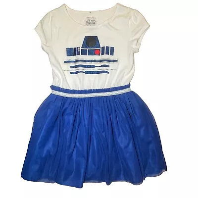 Disney Parks Girls M 7-8 R2-D2 Tutu Dress Up Costume Star Wars Force Droid Blue • $17.99