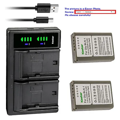 $21.99 • Buy Kastar Battery LTD2 USB Charger For Olympus BLN-1 Olympus OM-D E-M5 Mark II