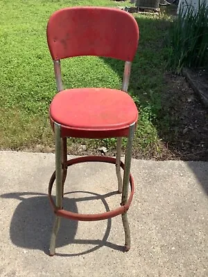Vintage Mid Century Cosco Utility Kitchen Shop Step Stool Chair USA • $75