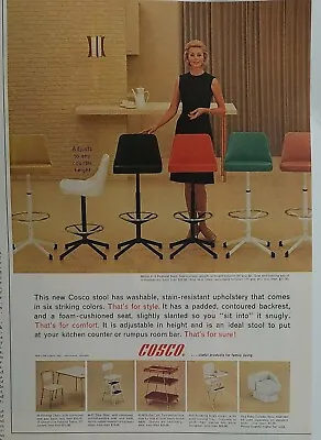 1965 Cosco Model 47-A Pedestal Stool Step Stool Cart High Chair Vintage Ad • $9.99