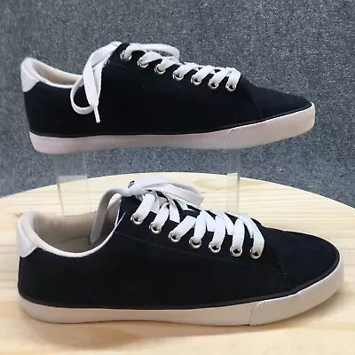 H&M Shoes Mens 7.5 Casual Sneakers Blue Suede Lace Up Comfort Low Top Round Toe • $26.99