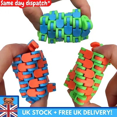 £4.49 • Buy Snake Chain Click Twist Tangle Toy Bendable Fidget Toys ADHD SEN Autism Kids XL