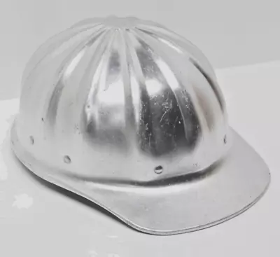 VINTAGE SUPERLITE FIBERMETAL ALUMINUM HARD HAT HELMET 8 Rivet CONSTRUCTION USA • $39.99