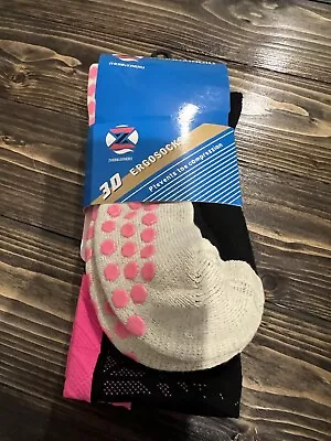 NEW Unisex Sport Anti Slip Grip Socks Soccer Football Basketball Crew Socks Pink • $13.95