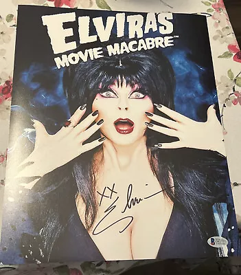 Elvira Autograph 11x14 Photo Mistress Of The Dark Signed Beckett BGS COA • $109