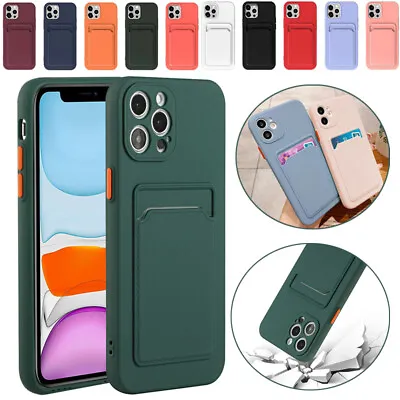 $7.99 • Buy For IPhone 14 13 Mini 12 11 Pro Max XS XR 7 8 Plus Card Holder Wallet Case Cover