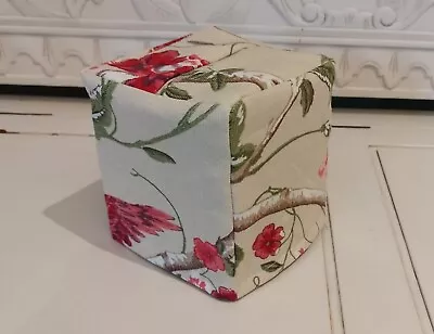 Handemade Tissue Box Cover From Laura Ashley Summer Palace Cranberry Fabric 12cm • £9.50