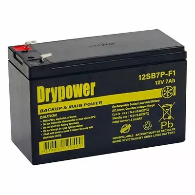 Drypower 12V 7Ah SLA Battery For Backup & Standby Use • $34.99