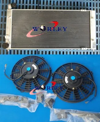 Aluminum Radiator + Fans For Volkswagen VW Golf 2 Corrado VR6 Turbo • $225