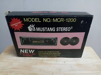 Mustang AM/FM/Cassette In Dash Car Stereo. New Open Box Model MCR-1200 Hi-POWER • $125