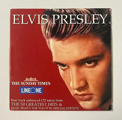 ELVIS PRESLEY 4 Track PROMO ONLY CD Sunday Times UK Enhanced ©2001 Free Shipping • $8.50