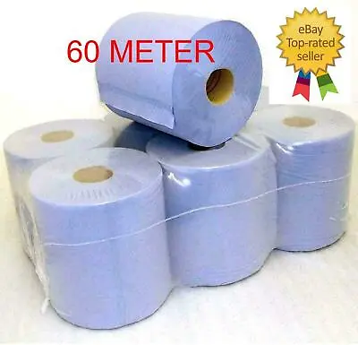 BLUE ROLL 2Ply Centrefeed Rolls Paper Hand Towels Absorbant Embossed  • £13.99