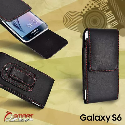 Flip Leather Holster Pouch Case Cover For Galaxy S5 S6 S6 Edge Belt Clip Vertic • $5.99