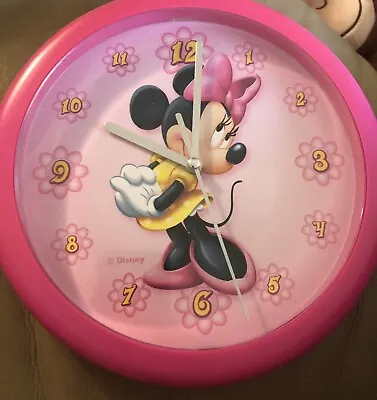 Minnie Mouse Pink Wall Clock Disney • $11.99