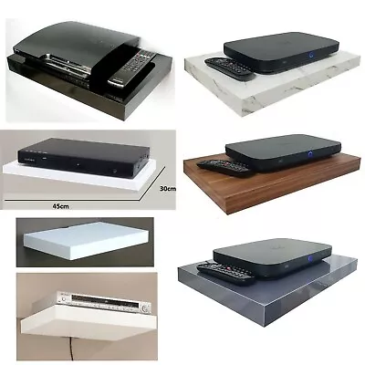 £14.95 • Buy Sky Box Shelf Dvd Tv Av X-box Wall Mounted Floating Gloss Media Shelf Storage