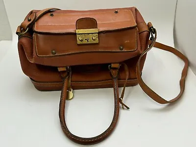 VTG Dooney & Bourke Handbag W/ Shoulder Strap Tan Leather Made In USA – RARE • $65.97